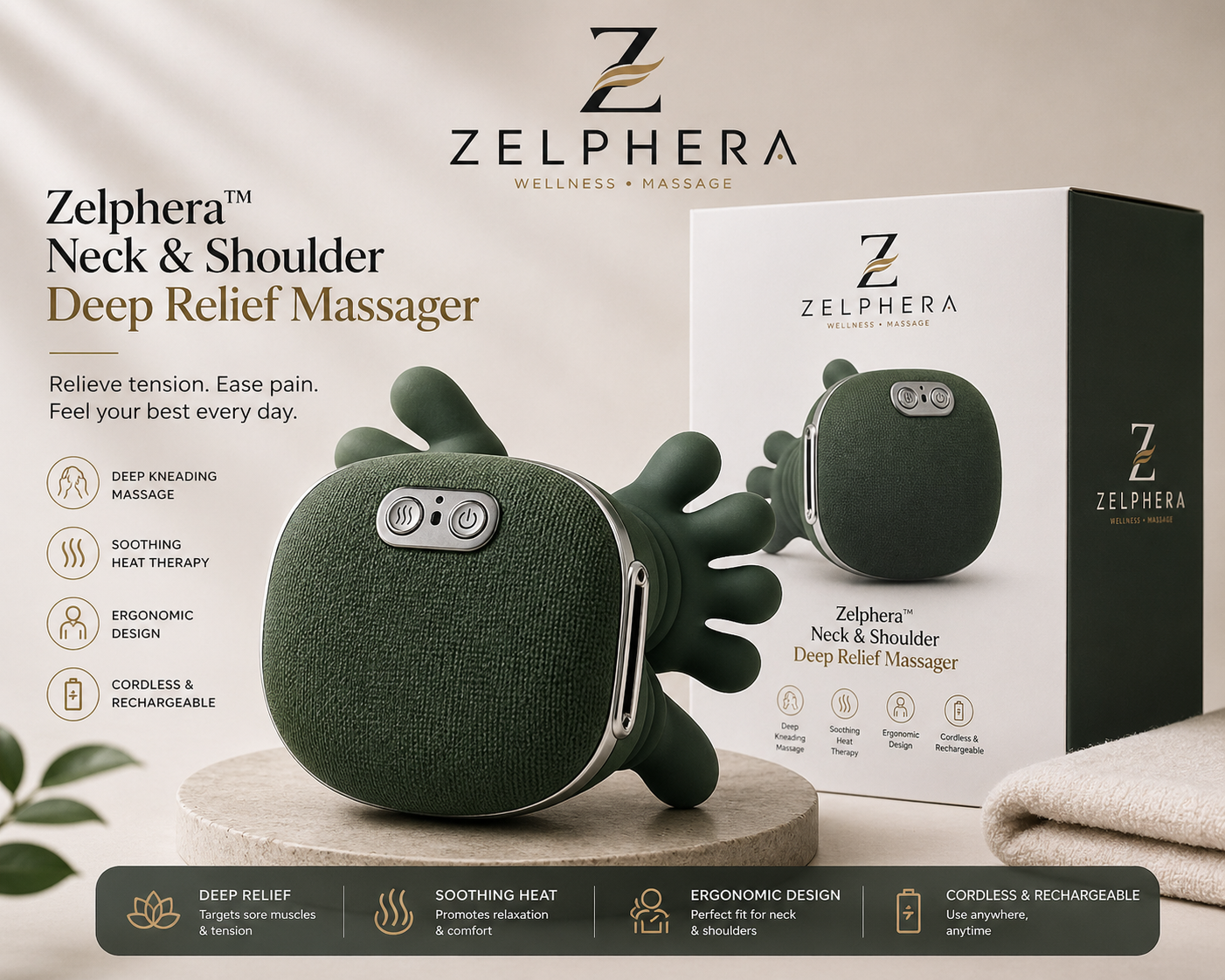 Zelphera™ Deep Relief Neck & Shoulder Massager